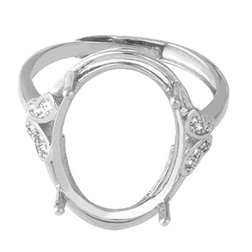 Silver 10x14 мм 13x18 мм Регулируемая основа для кольца основа Кабошоны Камея в оправе для DIY кольцо бижутерия фурнитура изготовление аксессуаров - Цвет: Silver