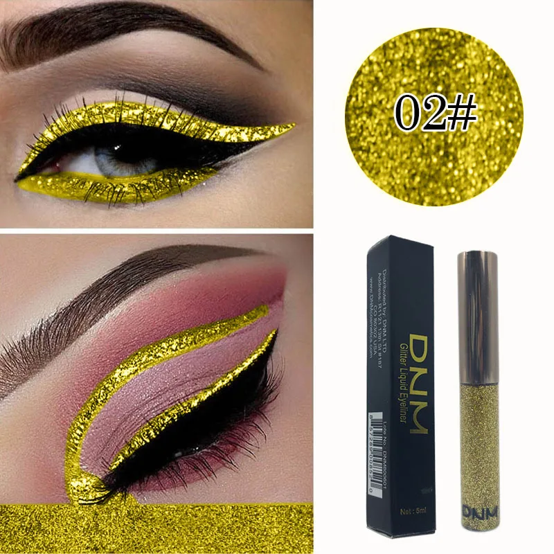 

DNM 16Pcs 5Ml Glitter Eyeshadow Liquid Eyeliner Quick-Dry Eye Makeup Waterproof Liquid Eyeliner Eye Liner Makeup