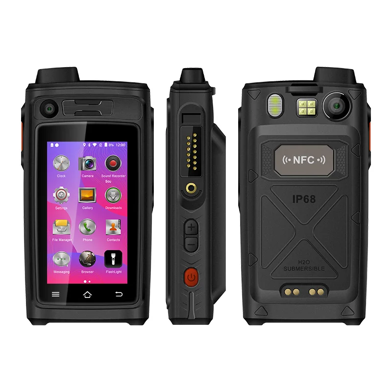 Рация UNIWA A19S 3 ГБ + 32 4800 мАч сенсорный экран Android 6 0 16 МП POC Zello ночное видение NFC SOS 4G