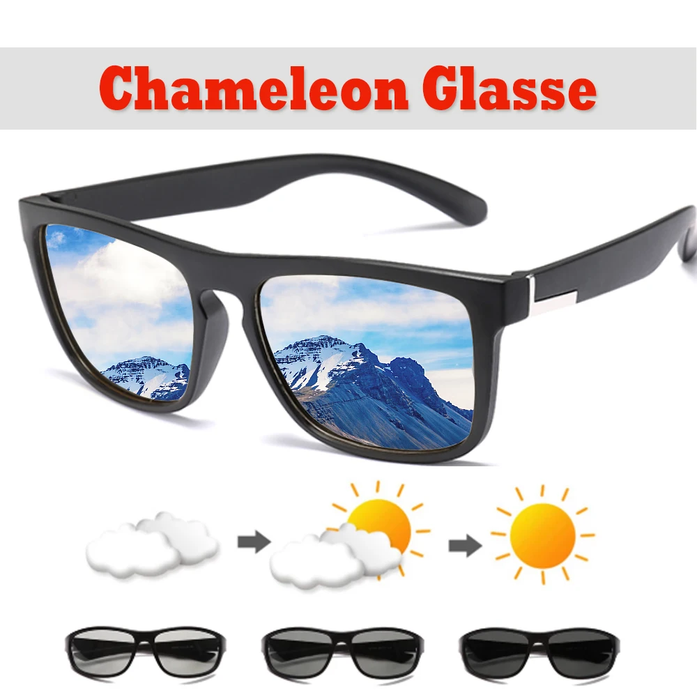 

Polarized Photochromic Sunglasses Men Driving Chameleon Sun Glasses Male Change Color Driver Goggles Anti-UV Lentes Sol Hombre