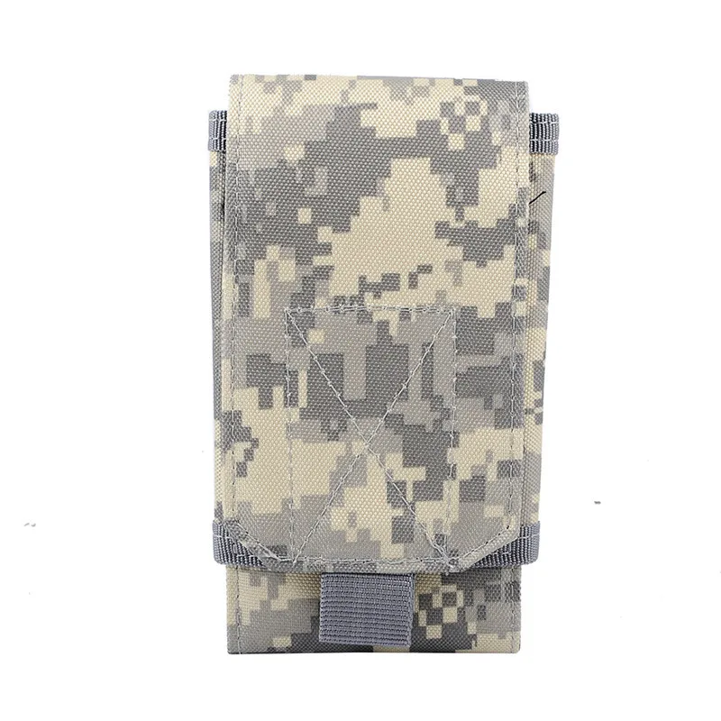AIRSOFTPEAK Тактический поясный чехол телефона Molle 5.5 дюйма Чехол для мобильного телефона Военные сумки мобильных телефонов Сумки для аксессуаров - Цвет: ACU