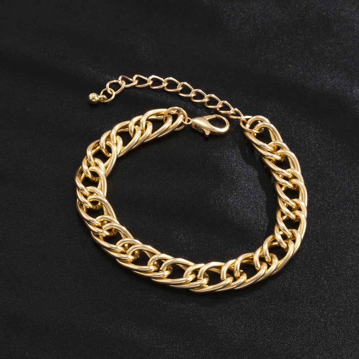 

KunJoe Simple Chain Bracelet for Men Women Fashion Classic Curb Cuban Link O-shaped Chain Bracelet Unisex Wrist Jewelry Gifts