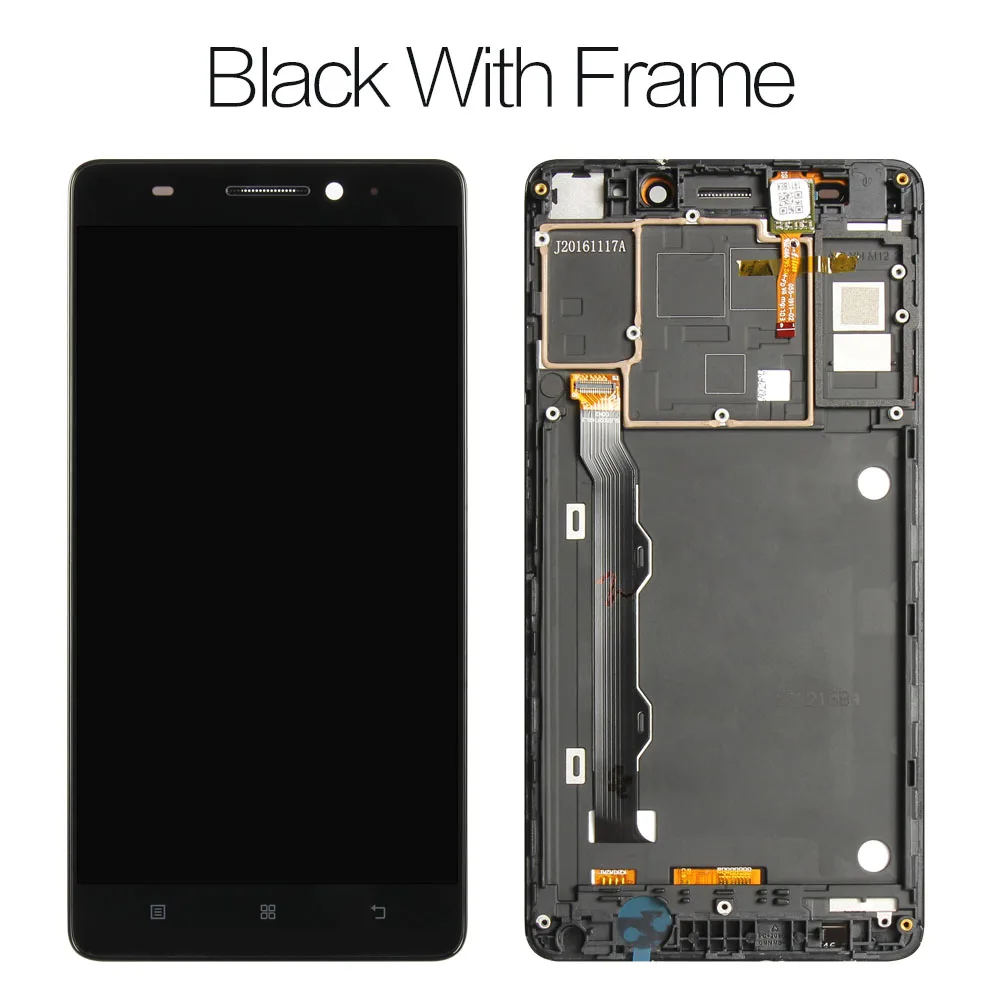 Black with frame Srjtek протестирован для LENOVO A7000 дисплей 1280*720 для LENOVO A7000 ЖК-дисплей сенсорный экран дигитайзер Запасные части - Цвет: Black with frame