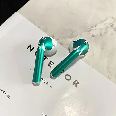 Кожаная наклейка для Apple Airpods, защитная гарнитура для Airpods, наклейка для наушников, защита от пыли, наклейки на наушники, ультратонкие тонкие аксессуары - Цвет: D