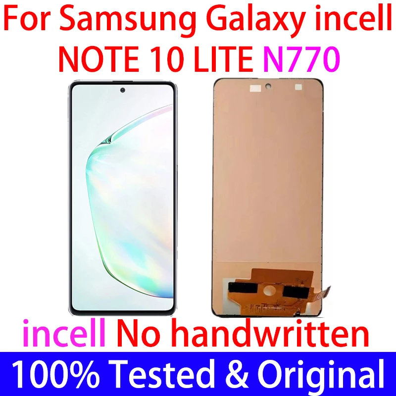 Оригинальный сенсорный ЖК-экран для Samsung N770 incell Galaxy Note 10 Lite дисплей с рамкой Note10