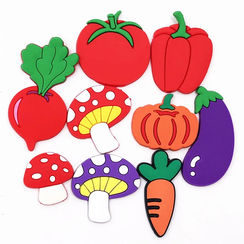 9 шт./компл. мультфильм овощи фигура Тыква Форма ПВХ плоская задняя часть для DIY