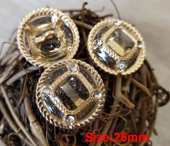 New 10pcs fashion high-end GOLD Metal alloy Drip oil clothing jacket Overcoat buttons shirt coat button Size 25mm free shipping | Дом и сад