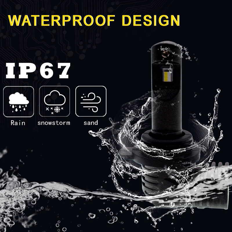HIDLT 1 комплект мини размер P10 9012 HIR2 светодиодный лампы для фар все в одном дизайн 11