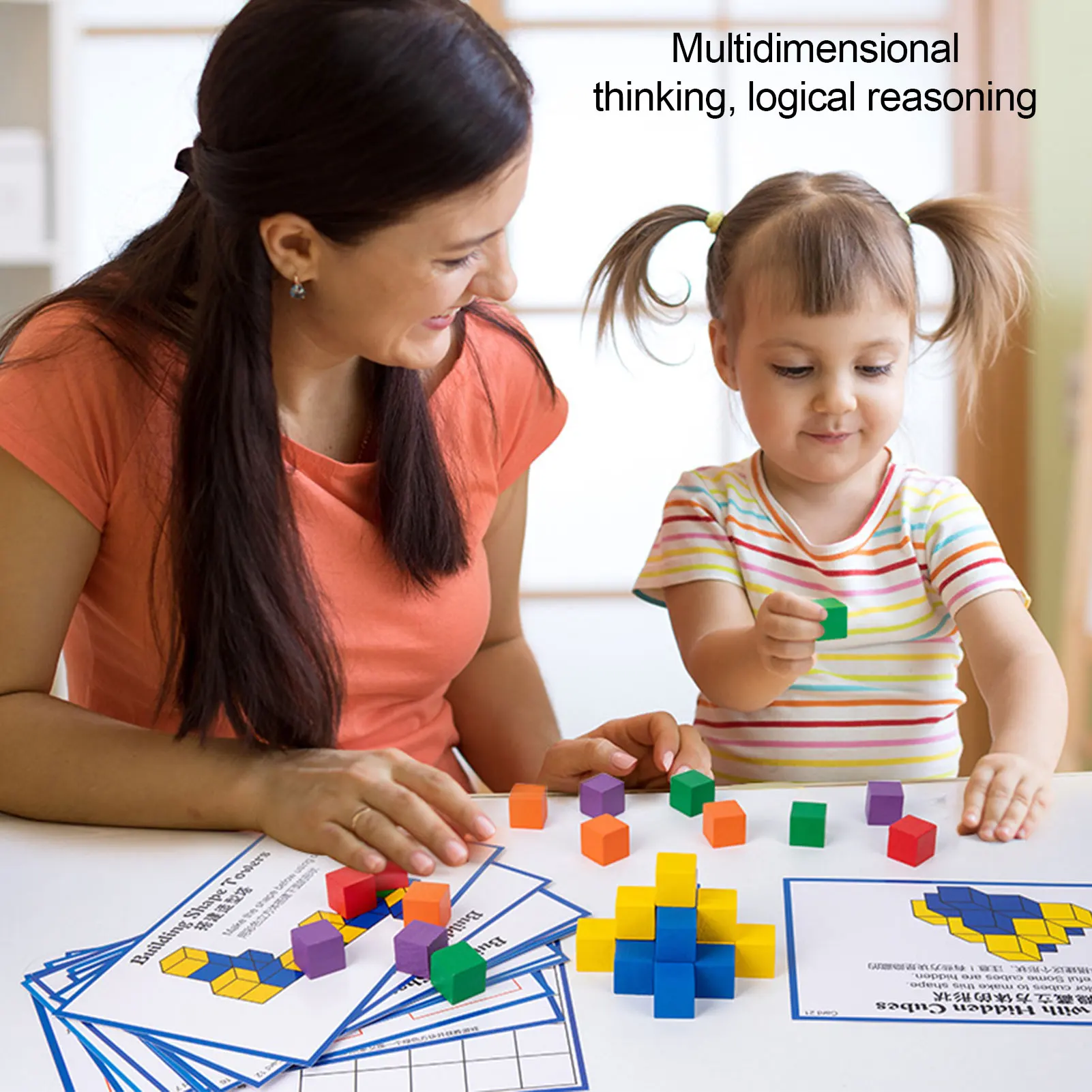 

Cube Space Thinking Building Blocks Cube Montessori Math Teaching Aid Children's Educational Toys