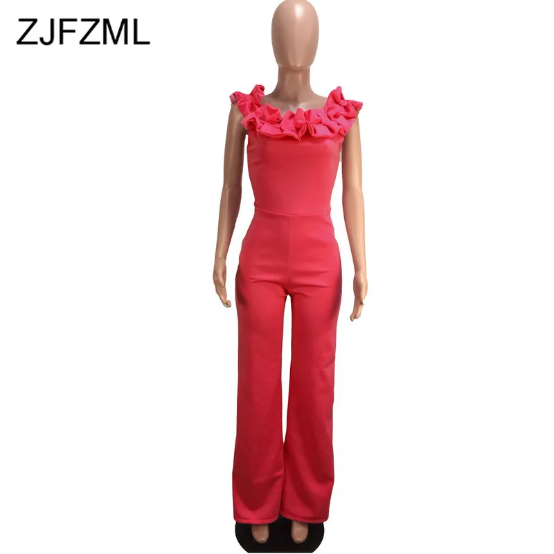 Со складками с открытыми плечами сексуальный комбинезон для вечеринки женский