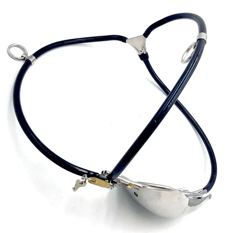 Мужской Пояс верности из нержавеющей стали + бедренное кольцо 2 шт. БДСМ