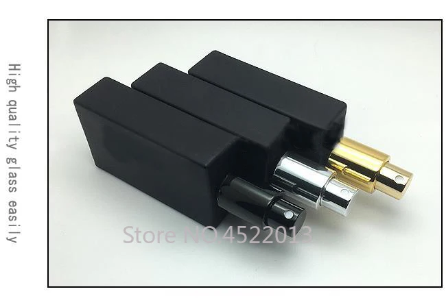 Флакон спрей для духов из матового черного стекла пустой элегантный портативный