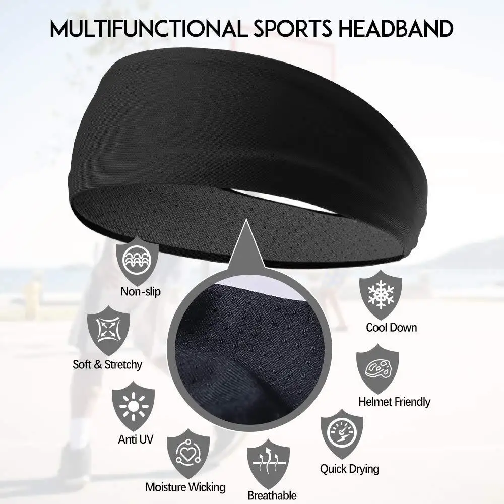 

Yoga Running hair band women Sports Headband Stretch Elastic for men Outdoor Sport Headwrap Fitness sports yoga hair band