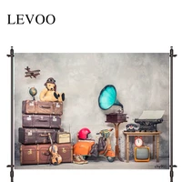 levoo photography backdrop artistic classic suitcase phonograph music backdrop photocall photobooth studio shoot fabric