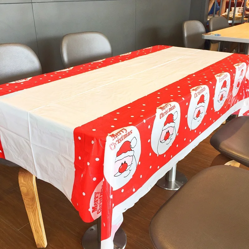 

Disposable Christmas Tablecloth Kitchen Dining Table Decorations Rectangular Table Covers Christmas Decorations for New Year