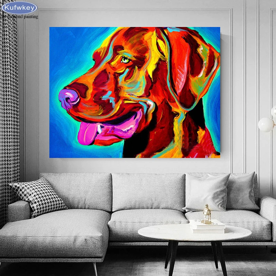 Алмазная 5d картина vizsla Алмазная вышивка собаки мозаика рукоделие своими руками полная квадратная круглая дрель абстрактные животные домаш...