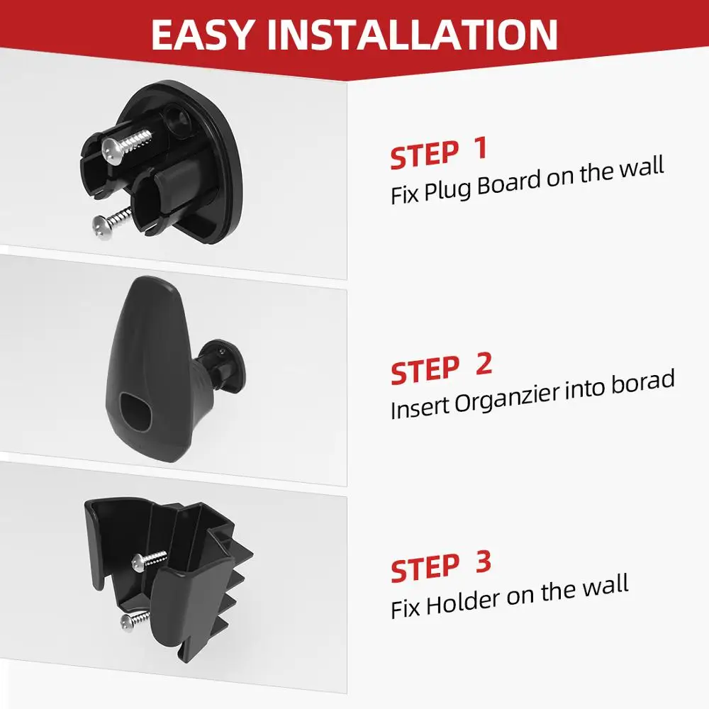 Автомобильный органайзер для зарядного кабеля Настенный Держатель устройства