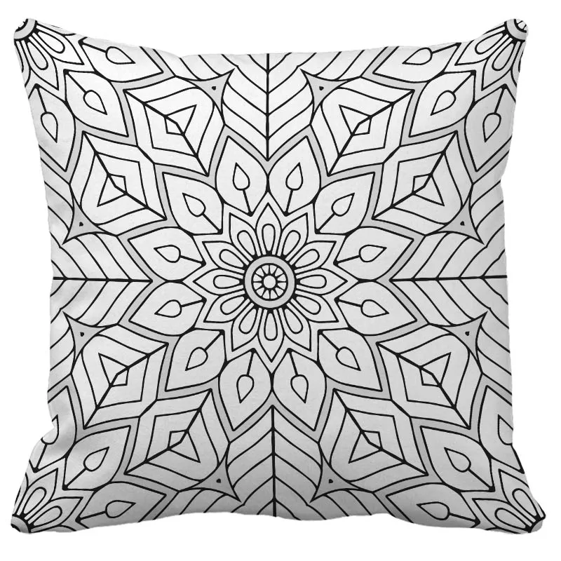 Simple geometric printing bedroom sofa living room decorative pillow case