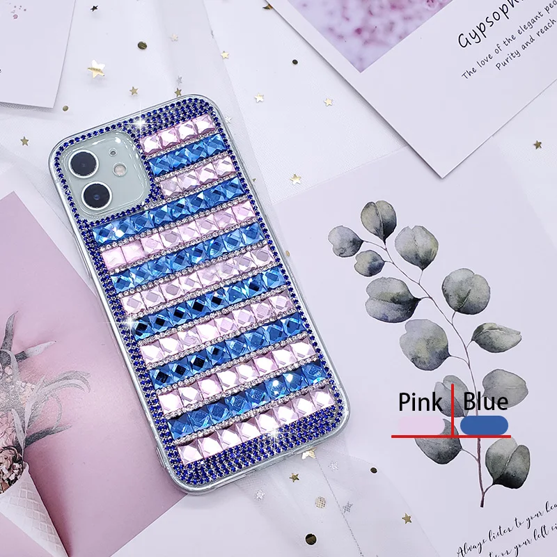 

Xiaomi Mi 11 Ultra Luxury Crystal Clear Grid Diamond Phone Case For Mi 11 Lite 5G Premium DIY Girly Silicone Back Cover Fundas