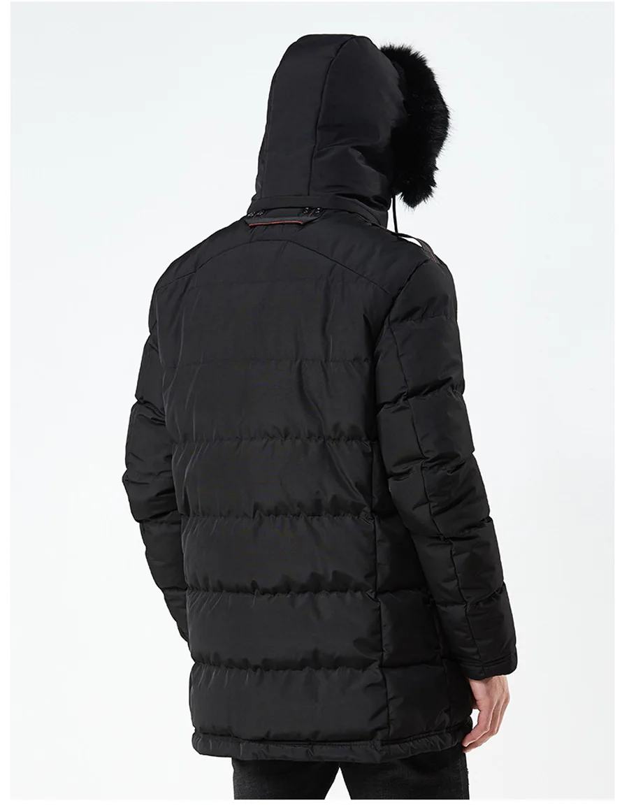 Брендовая Новинка, парка, мужские зимние куртки, хлопок, однотонный цвет, Chaquetas ropa hombre, толстые парки, мужская повседневная верхняя одежда, меховые пальто