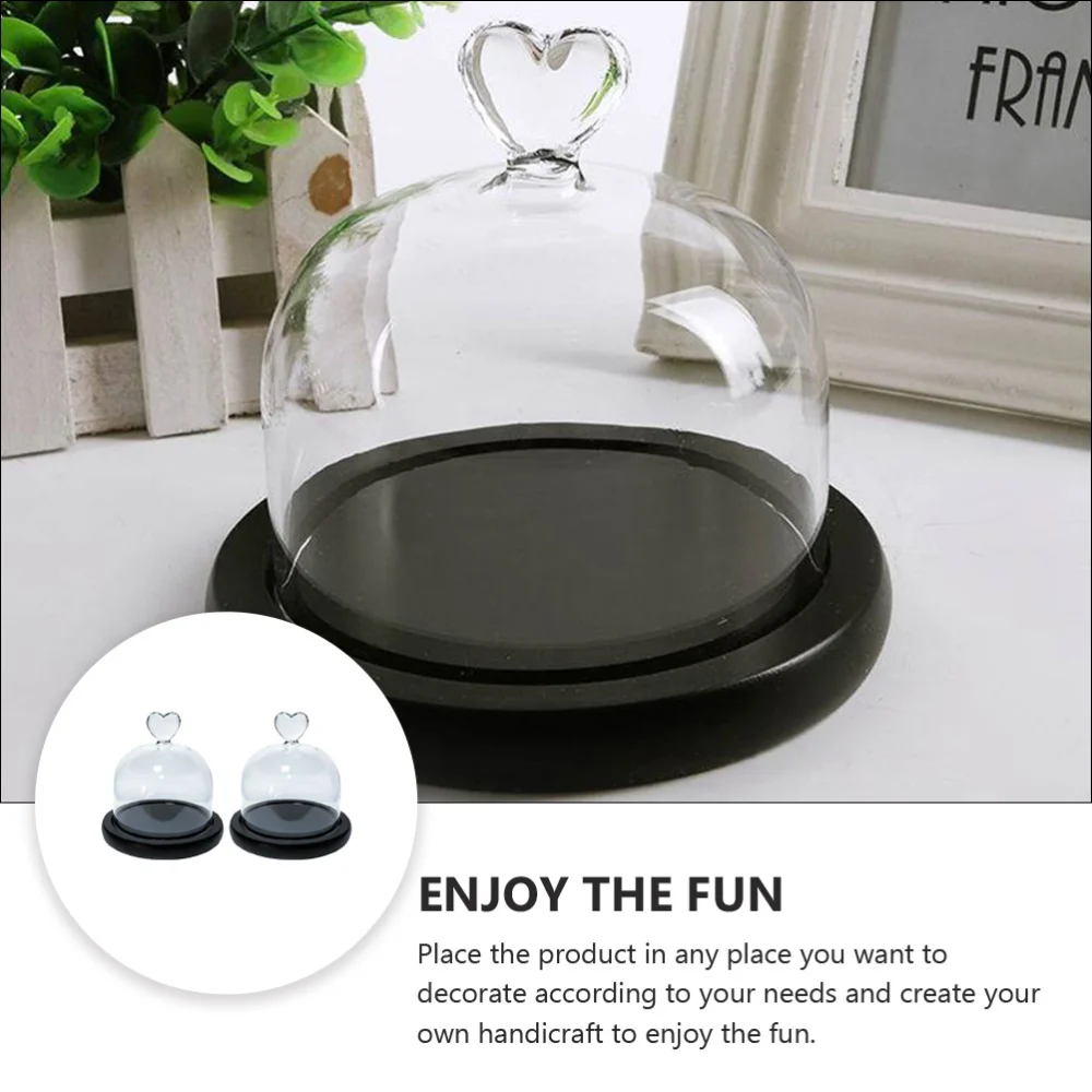 

2pcs Flower Cover Display Dust Cover Preserved Flower Cover Home Wedding Decor