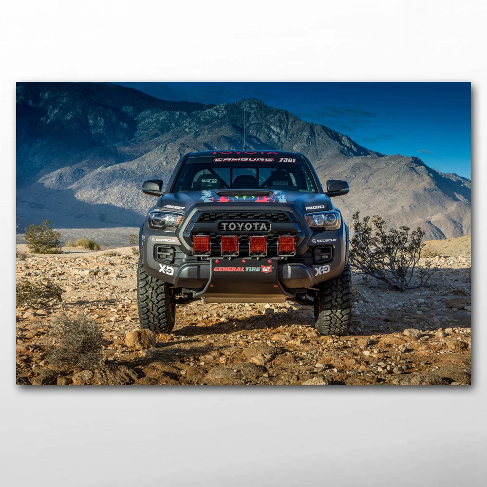 Постеры и принты Toyota Tacoma TRD Pro обои с изображением гоночного грузовика холст