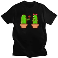 cactus funny unisex round neck t shirt basic casual daily short fun cartoon graphics pure loose plus size top