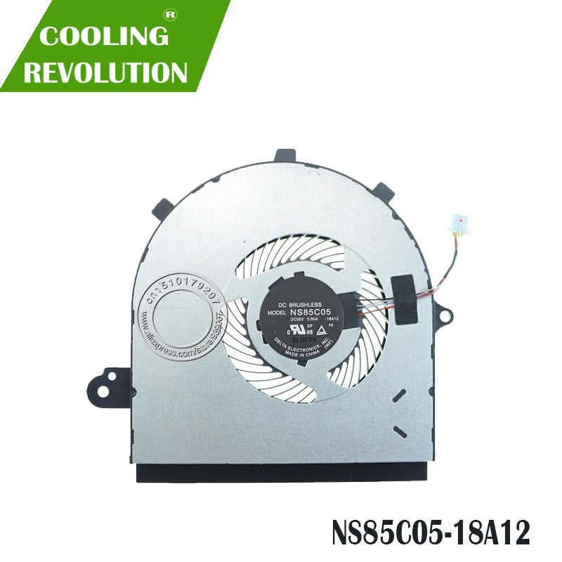 Вентилятор охлаждения процессора ноутбука NS85C05 DC05V 0.50A 4PIN для Dell Inspiron 7586 2 в 1 DP / N