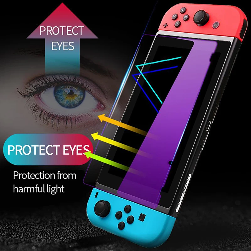3 шт. 9H сине фиолетовый светильник закаленное стекло для Nintendo Switch NS защита глаз
