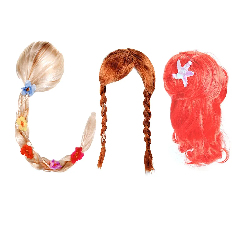 Аксессуары для вечевечерние девочек Эльза Анна Рапунцель Детский парик
