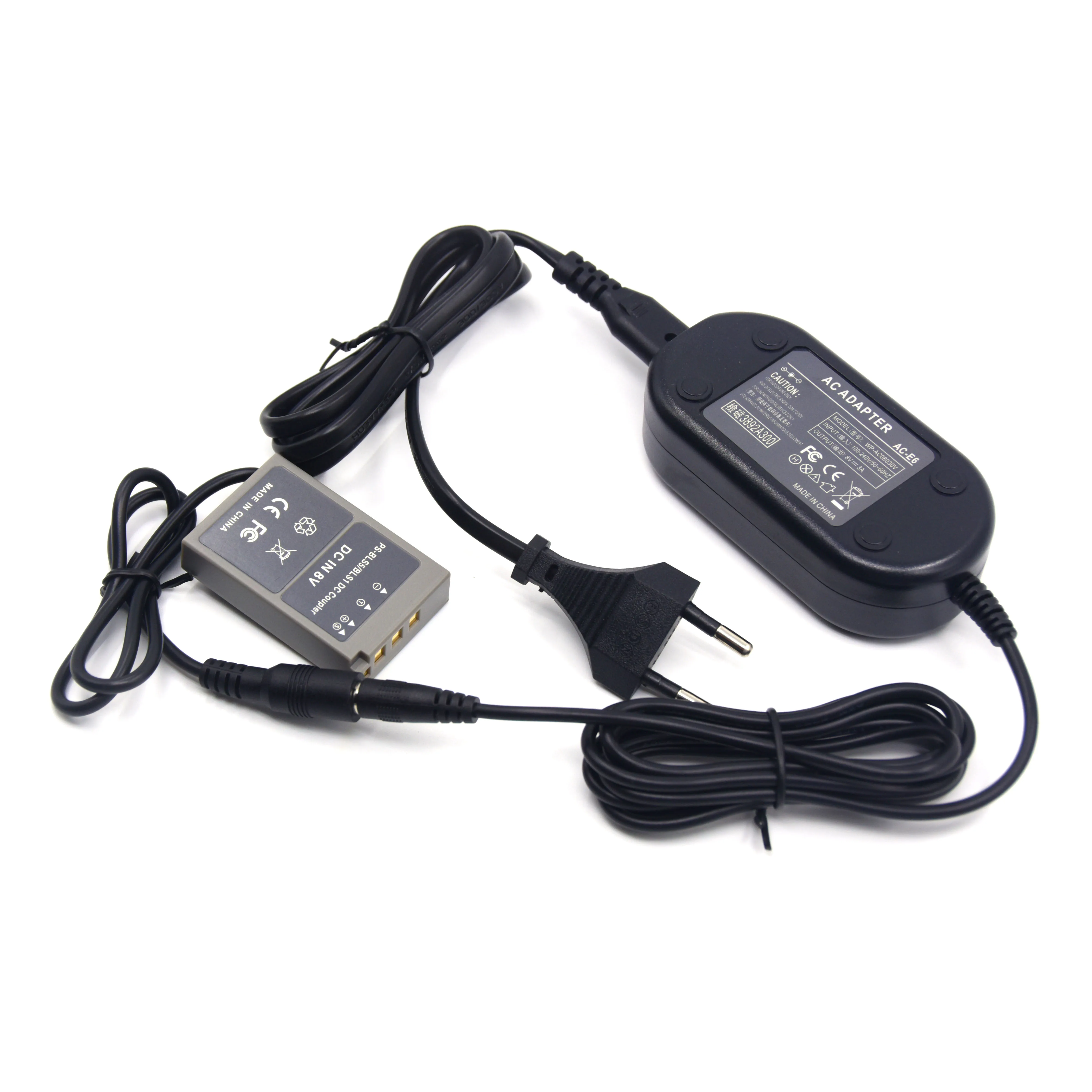 PS-BLS-5 DC муфта BLS5 пустышка батарея + AC-E6 AC адаптер питания для Olympus E-PL2 E-PL7 E-PM2 E-M10 Mark III