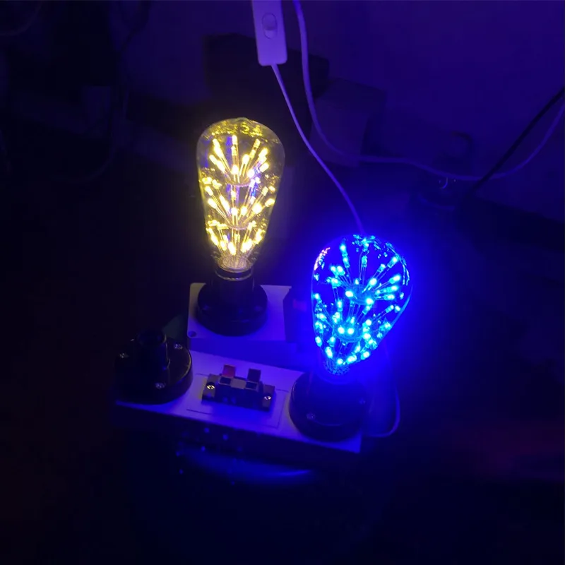 E27 220V 12W ST64 Edison Ретро светодиодный Starlight лампа нить накаливания Ampoule лампы