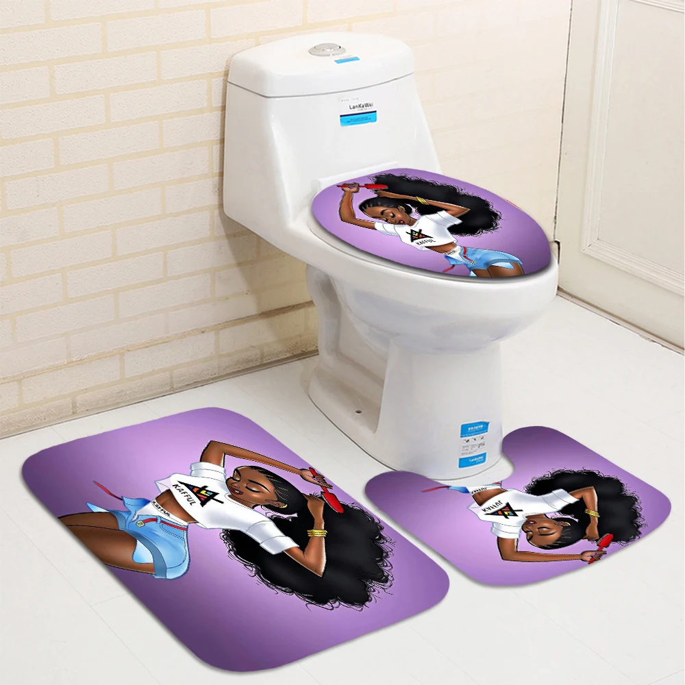 Комплект фиолетового цвета в африканском стиле афро американская девушка