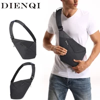 dienqi shoulder bags for men thinlight body pocket mens crossbody bag multi pocket pouch anti theft security male holster bag