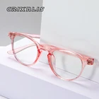 Модные круглые компьютерные очки CRIXALIS, женские прозрачные розовые гибкие очки по рецепту с защитой от синего света, мужские очки