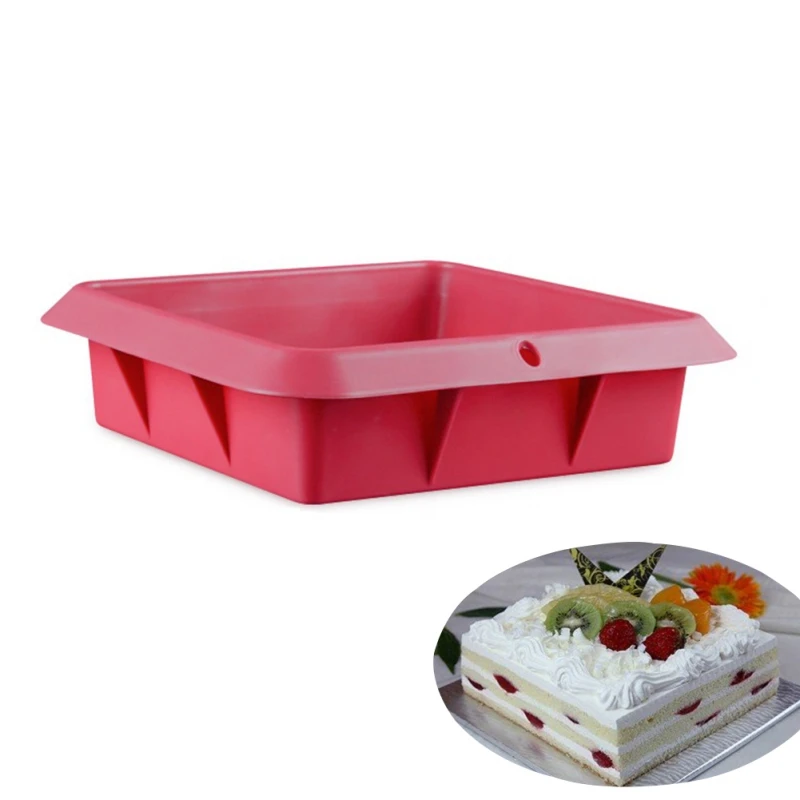 Силиконовая Бытовая форма для торта квадратной формы выпечки десерта мороженого
