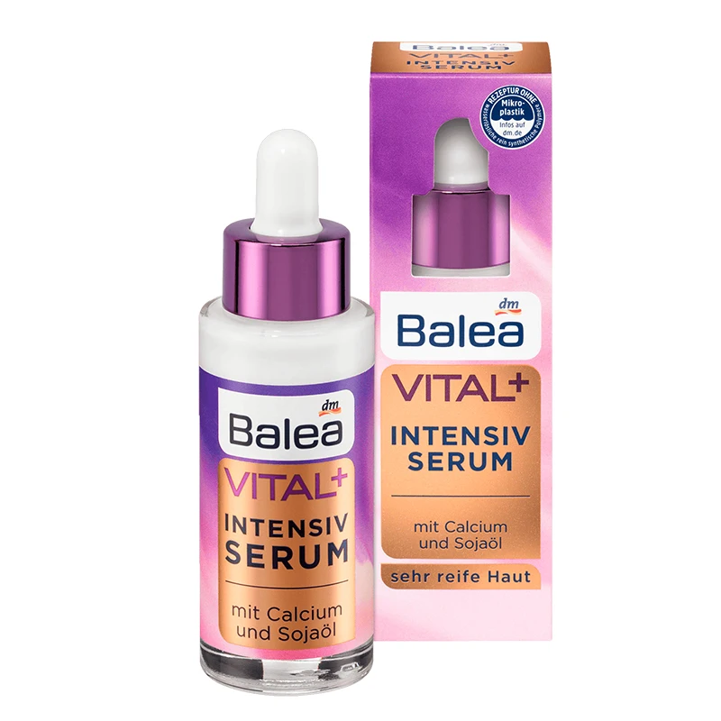 New Balea Vital+ Intensive Serum for Mature Skin 50+Years Argan Oil Anti Wrinkles Aging Repair Elasticity Firmness Tighten Skin