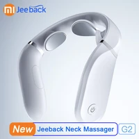 original jeeback neck massager g2 cervical massager far infrared heating health care l shaped work wear with xiaomi mijia app