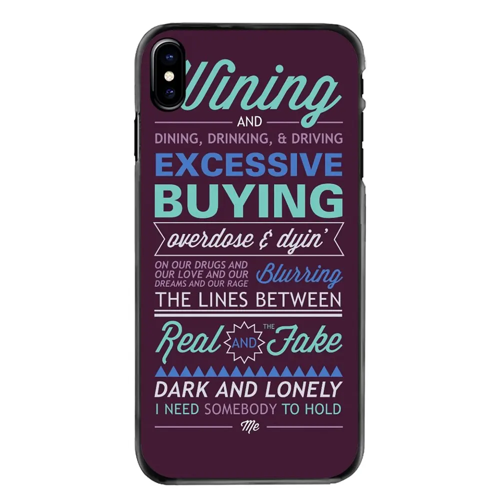 For iPhone 4 4S 5 5S 5C SE 6 6S 7 8 Plus X XR XS Max iPod Touch Accessories Phone Bag Case lana del rey lyrics Quote Print |