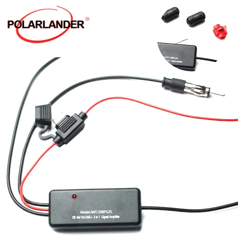 

GPS Navi Amplifier ANT-208 PLUS Antenna 3-in-1 Signal Amplifier For Marine Car Vehicle Boat Car Radio FM AM DAB Antenna FM plug