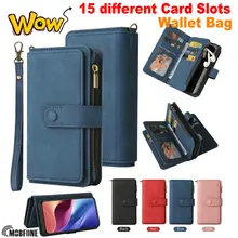 POCO M3 PRO 5G 15 Card Slots Holder Luxury Leather Case For Xiaomi POCO F3 F 3 Flip Full Cover Wallet Book Bag POCO M3 Global