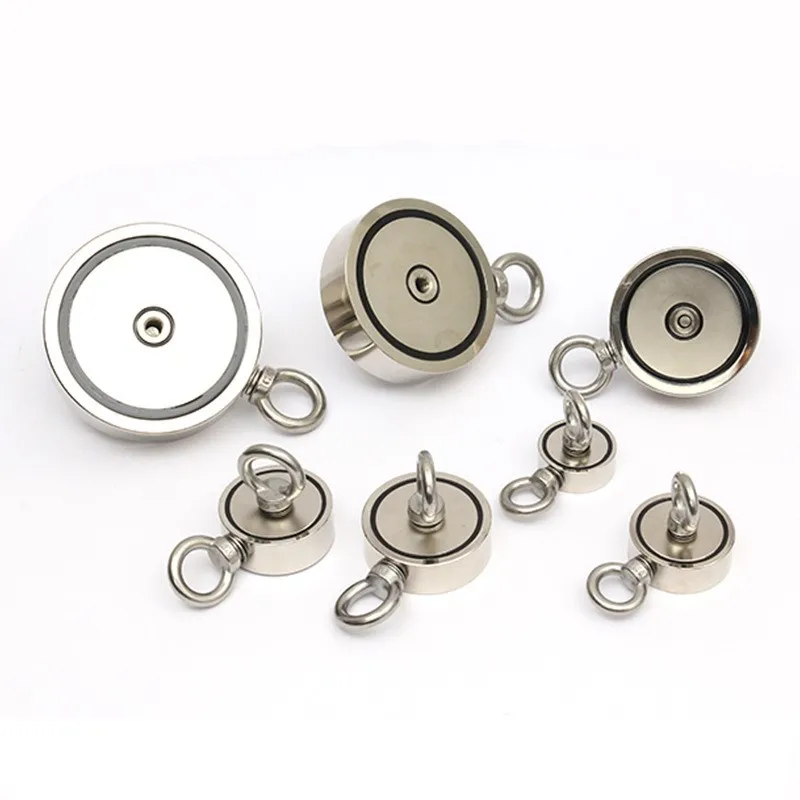 Двухсторонние сильные неодимовые рыболовные магниты с Eyebolt супер сильный