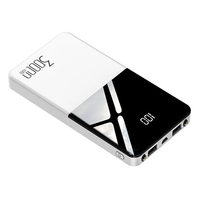 Высокая мощность Power Bank 30000 мАч портативный внешний аккумулятор с фонариком для