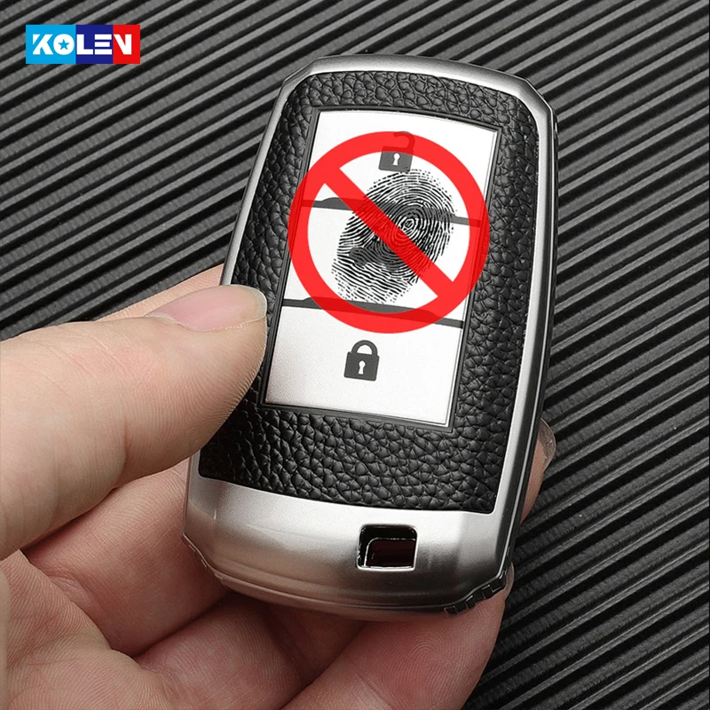 

Leather+TPU All-Inclusive Car Remote Key Full Cover Case For Changan Eado CS35 CS75 2018 Oushang A600 A800 Car Smart Key Holder