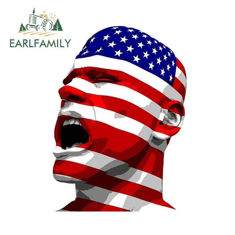 

EARLFAMILY 13 см x 9,4 см для флага США, мужские наклейки на дверь автомобиля, автомобильные наклейки на холодильник, индивидуальное украшение