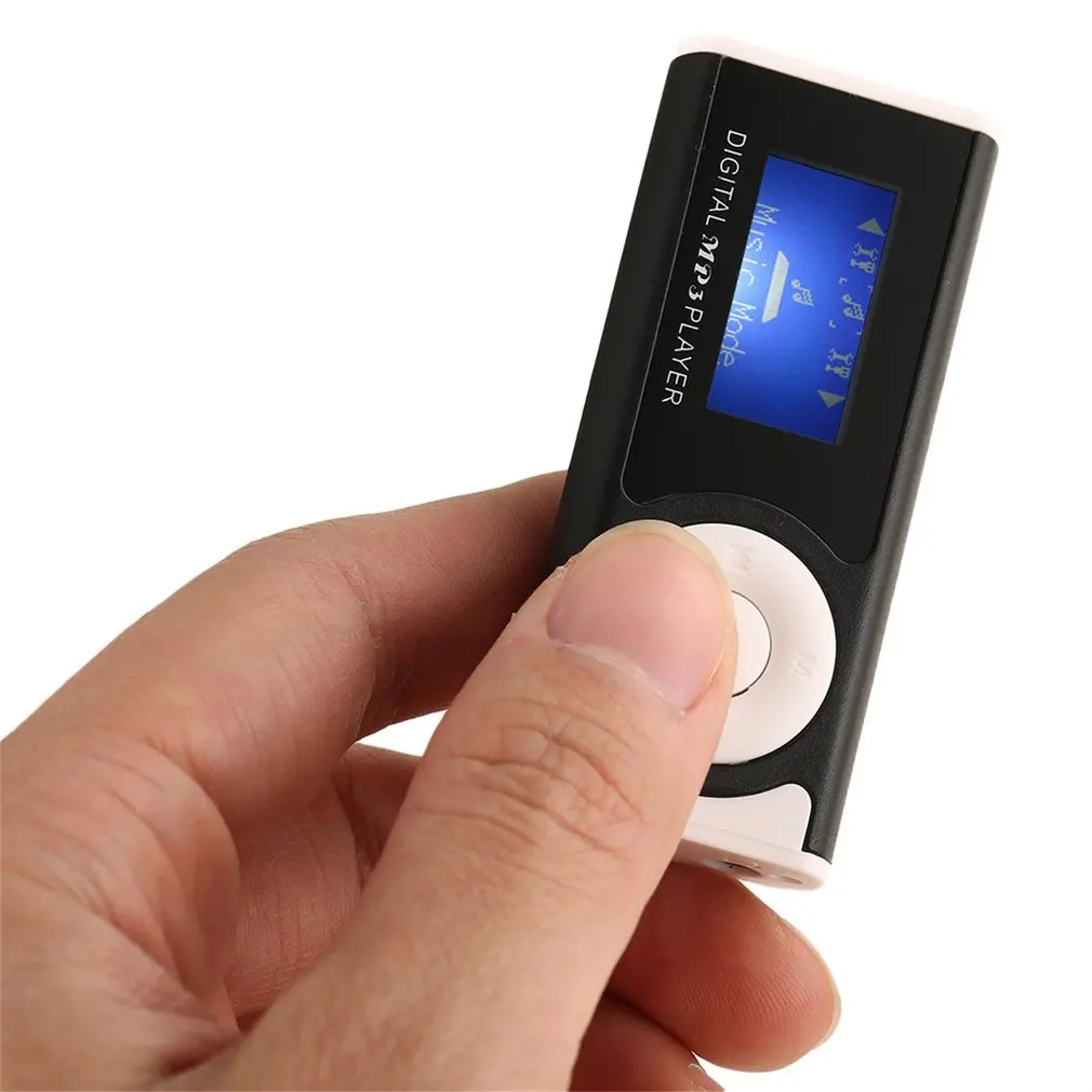 Портативный MP3 плеер с ЖК экраном USB мини зажимом светодиодный светильник стерео