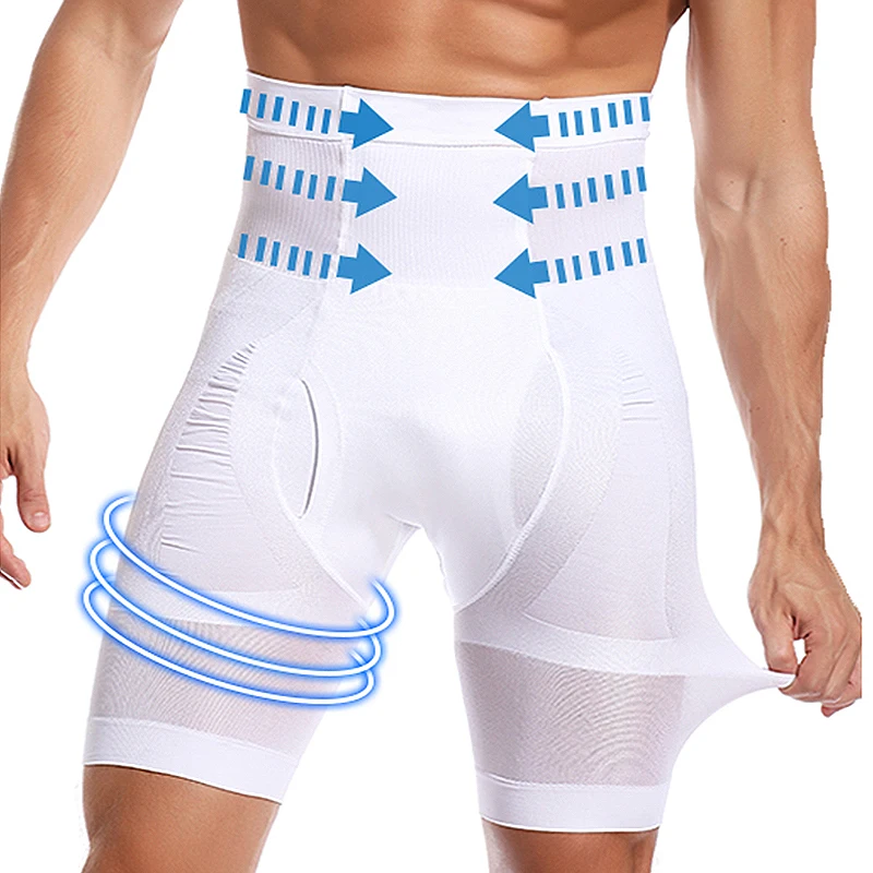 

Mens Slimming Shorts Waist Trainer Body Shaper Compression Pants Seamless High Waist Boxer Briefs Underwear Control Panties
