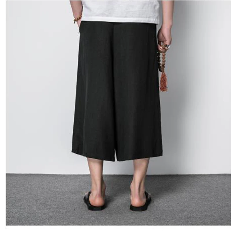 Брюки мужские тонкие с широкими штанинами удобные повседневные модные штаны из