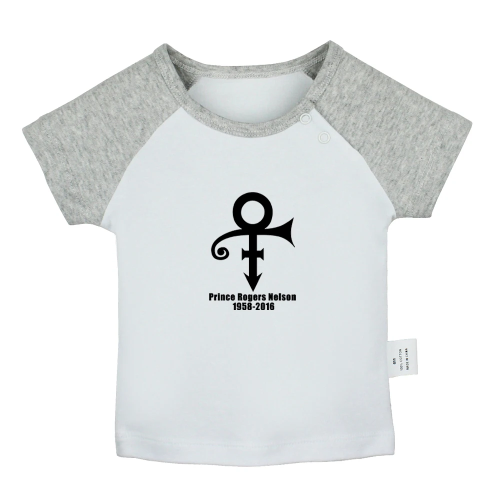 Принс Роджерс Нельсон полый круг стрелы символ дизайн новорожденных Футболки