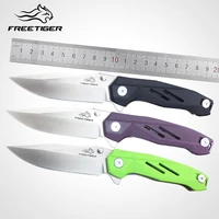 freetiger folding pocket knife 14c28n blade g10 handle hunting camping survival outdoor tools home use flipper knives ft11